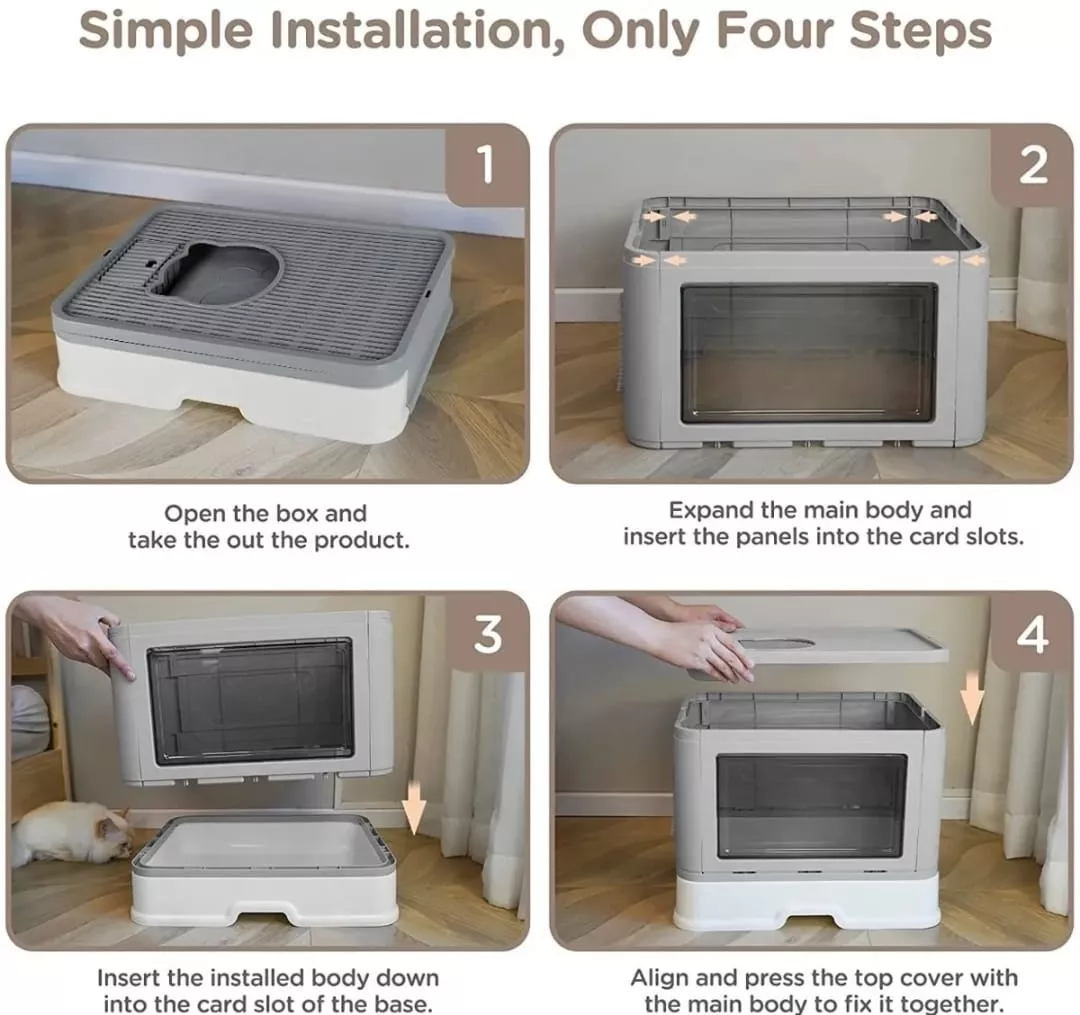 Miniatura 2 de Arenera Para Gato Tapa Pegada Plegable